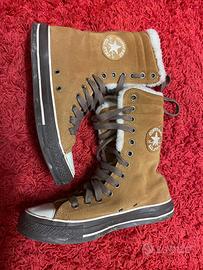 Converse All Star pelle scamosciata marrone