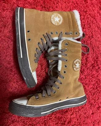 Converse All Star pelle scamosciata marrone