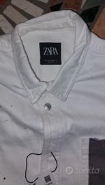 Giacca jeans cotone  bianco Denim Zara