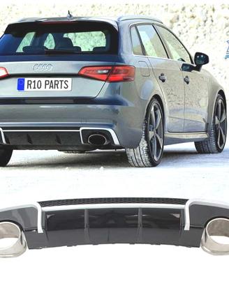 DIFFUSORE AUDI A3 8V 12-16 LOOK RS COLLETTORE DI S