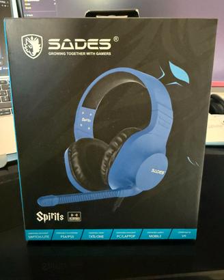 Headset Sades Spirits - Blu