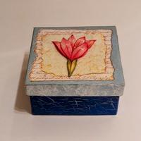 Natale - scatola decorata decoupage a mano