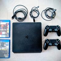 PS4 Slim 1TB + 2 Joy Originali + FIFA 23 e Call of