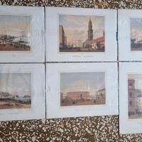 Set 6 stampa di Napoli antica 