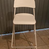 Sgabello bianco bar ikea h. 74 cm pieghevole