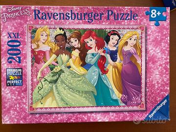 2 puzzle , Disney Princess + conigli