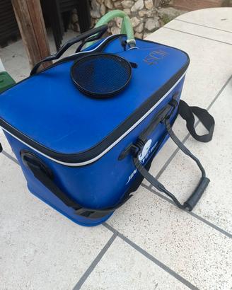 traina accessori vari borsa vivo con pompa elettri