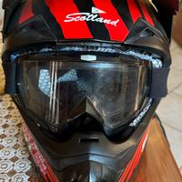 Casco Motocross + mascherina Scotland