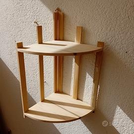 Angoliera portaoggetti in legno