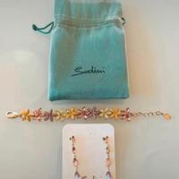 Sodini parure bracciale ed orecchino con pietre