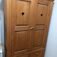 Armadio Due Ante e cassetti massello 