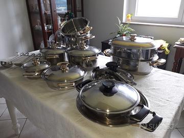 Batteria cucina acciaio 18/10