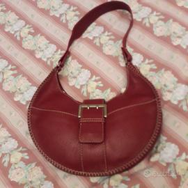Borsa in pelle rosso bordeaux