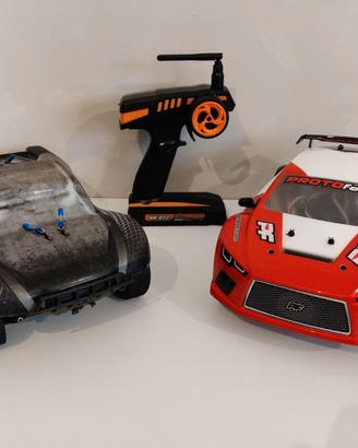2 macchine rc Turnigy 1/16 4WD + Ricambi vari