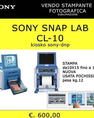 STAMPANTE FOTO SONY SNAP LAB CL–10 + 1 PACCO CARTA