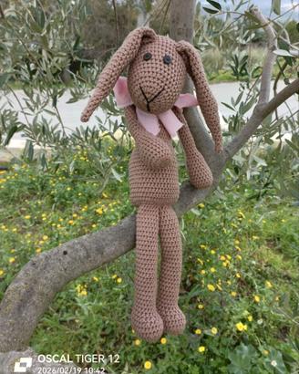 coniglio coniglietto artigianale di cotone