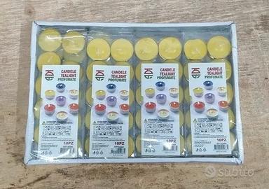 Set 120 candele tealight gialle profumate limone