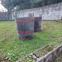 coppia botti per arredo giardino 
