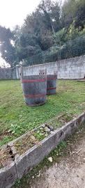 coppia botti per arredo giardino 
