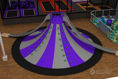 Playground Vulcano con Scivoli e Arrampicata Bimbi