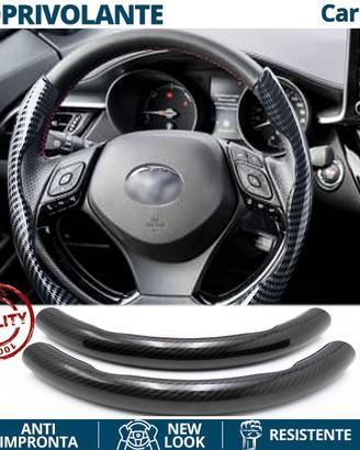 COPRIVOLANTE per TOYOTA Effetto in CARBONIO Nero