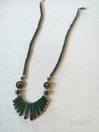 Collana in ematite e occhio di tigre
