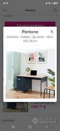 Scrivania Pantone Blu notte -Ritiro a mano Roma