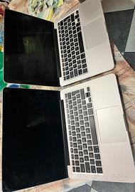 2 MACBOOK PRO RETINA 13 per ricambi o riparazione
