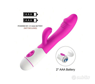 Vibratore rabbit viola bianco dildo sex toy