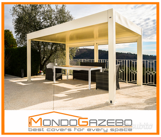 pergola Plana in PVC tetto piano elegante su misur
