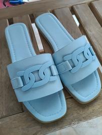 ciabattine azzurre numero 39 