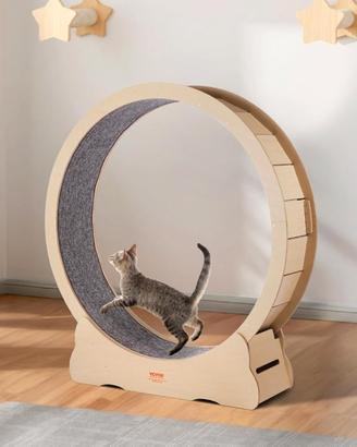 CYCLETTE PER GATTO IN LEGNO, TAPIS ROULANT 1,32 MT