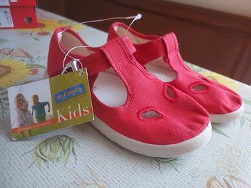 sandali in stoffa bambina rossi n.27