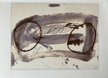 Antoni Tapies litografia con dedica