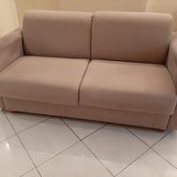 Divano letto 2 posti color beige