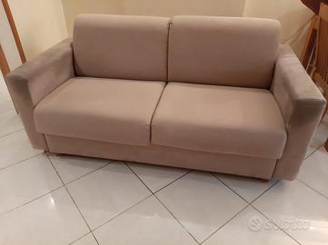 Divano letto 2 posti color beige
