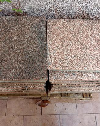 piastre in ghiaino lavato rosse 