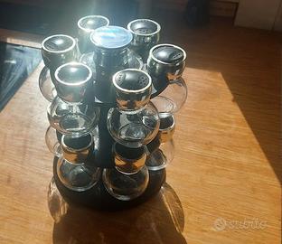 Portaspezie girevole in vetro - 12 barattoli