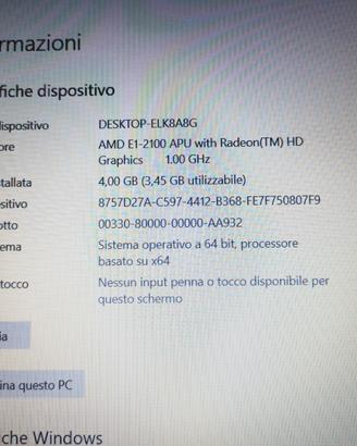 COMPUTER PORTATILE HP
