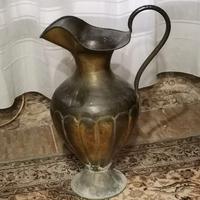 Porta ombrelli in ottone brunito a forma di anfora