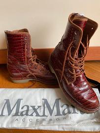 MaxMara stivaletti in pelle stampa coccodrillo n37