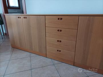 madia libreria tavolino Molteni