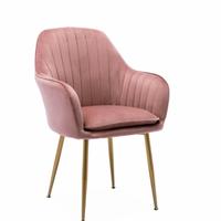 poltrona rosa in velluto