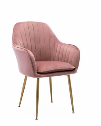 poltrona rosa in velluto