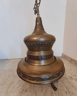 Antico braciere/scaldabrace in ottone/rame 60×40