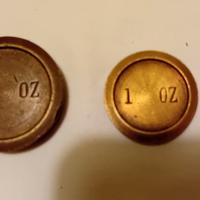 antichi pesi in ottone inglesi
