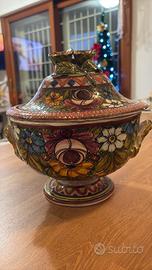 Zuppiera in ceramica artistica di Castelli Abruzzo