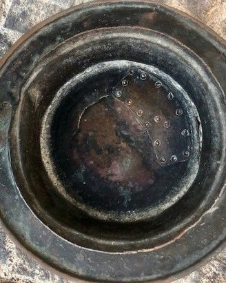 ANTICO BRACIERE IN RAME CON MANICI IN OTTONE