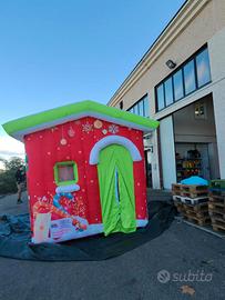 CASETTA GONFIABILE DI BABBO NATALE