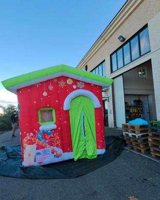 CASETTA GONFIABILE DI BABBO NATALE
